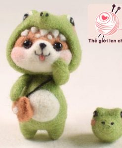 bộ kit len chọc shiba vui vẻ 1 cá sấu