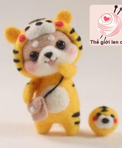 bộ kit len chọc shiba vui vẻ 1 tiểu hổ