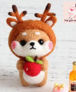 bộ kit len chọc shiba vui vẻ 2 nai con