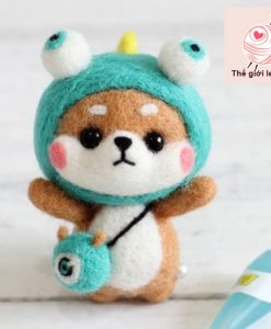 bộ kit len chọc shiba vui vẻ 2 khủng long