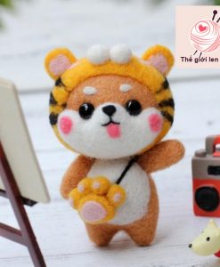 bộ kit len chọc shiba vui vẻ 2 hổ vằn