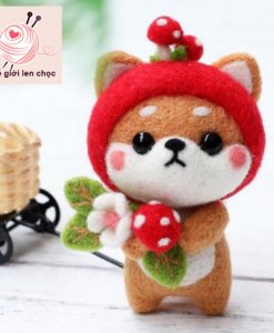 bộ kit len chọc shiba vui vẻ 2 nấm nhỏ