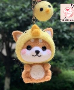 shiba vui vẻ 3 gà con