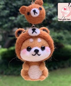 shiba vui vẻ 3 gấu nâu