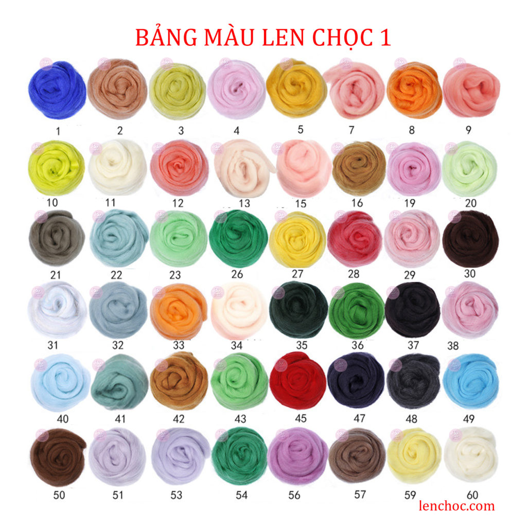 bảng màu len chọc