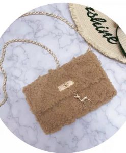 túi tự đan len xù canvas