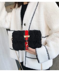 túi tự đan len xù gucci